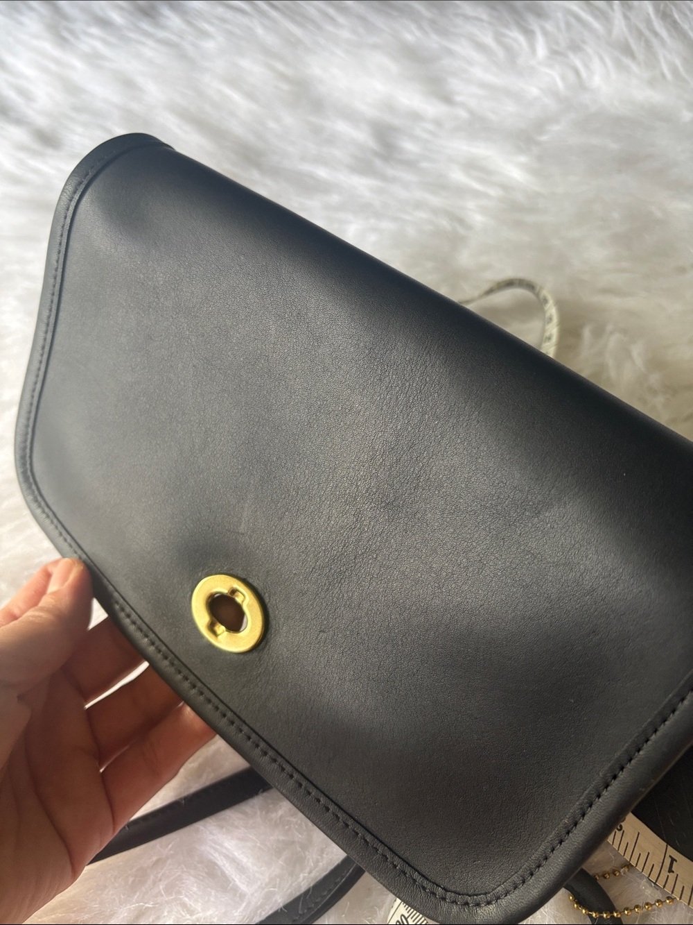 Coach Black Leather Turnlock Crossbody Bag - Picture 12 of 16